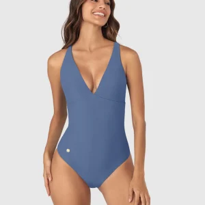 Traje de baño entero escote profundo