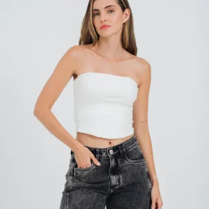 BLUSA AJUSTADA LARGO MEDIO STRAPLESS NAR