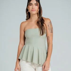 BLUSA AJUSTADA LARGO MEDIO STRAPLESS WEL