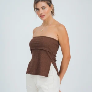 BLUSA AJUSTADA LARGO MEDIO STRAPLESS PES