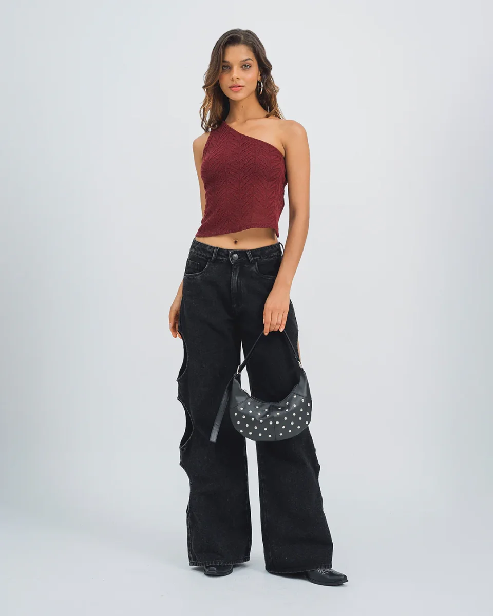 BLUSA AJUSTADA DE UN HOMBRO MITIL - Imagen 6