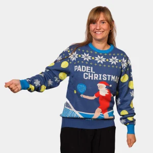 Jersey de Navidad para Mujer Pádel Christmas Azul